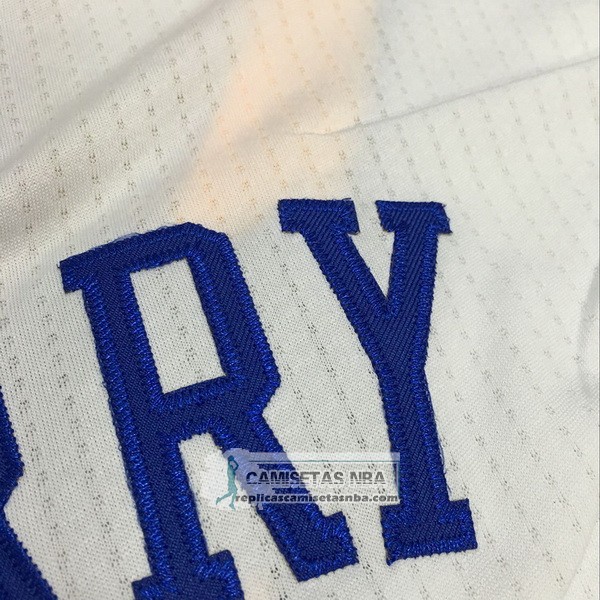 Camiseta Autentico Manga Corta Warriors Curry Blanco